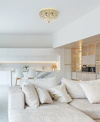 Lalia Home Crystal Glam 2 Light Ceiling Flush Mount, Pack of