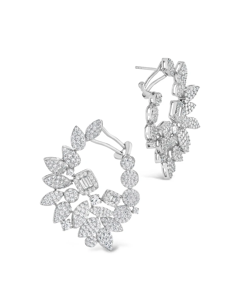 Sterling Forever Rosie Cubic Zirconia Drop Stud Earrings