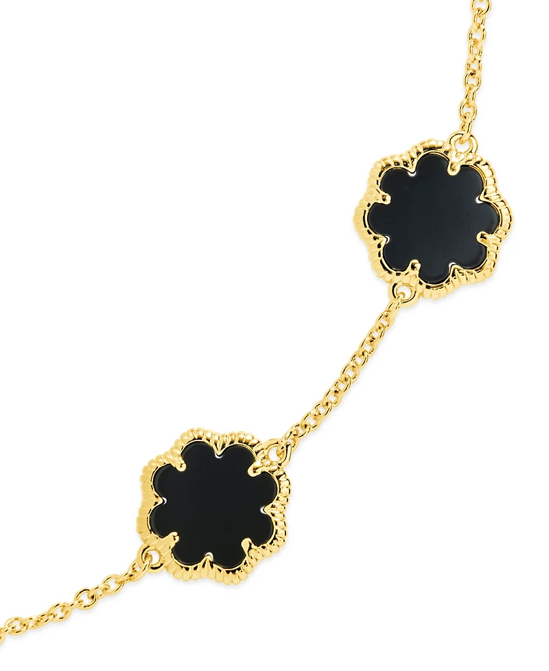 Sterling Forever Rose Petal Station Bracelet