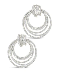 Sterling Forever Jordana Cubic Zirconia Statement Circle Stud Earrings