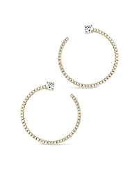 Sterling Forever Cindy Cubic Zirconia Circle Stud Earrings