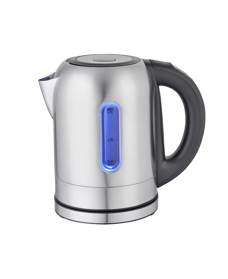 MegaChef 1.7 Quart Stainless Steel Electric Tea Kettle With 5 Preset Temps
