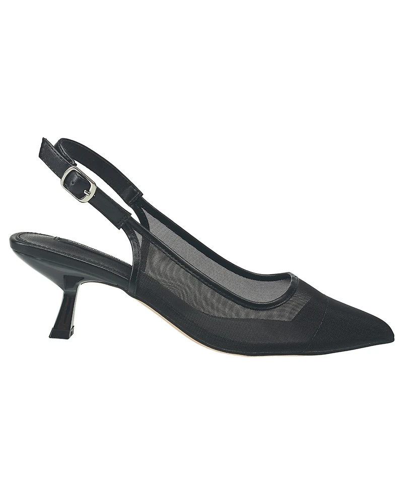French Connection Women's Elea Mesh and Stone Slingback