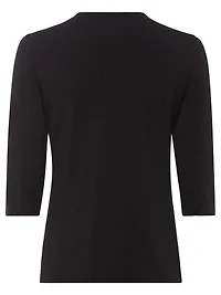 Olsen Women's 3/4 Sleeve V-Neck T-Shirt