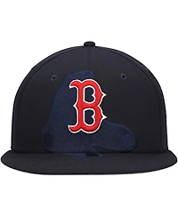 New Era Men's Navy Boston Red Sox Shadow Logo 59FIFTY Fitted Hat