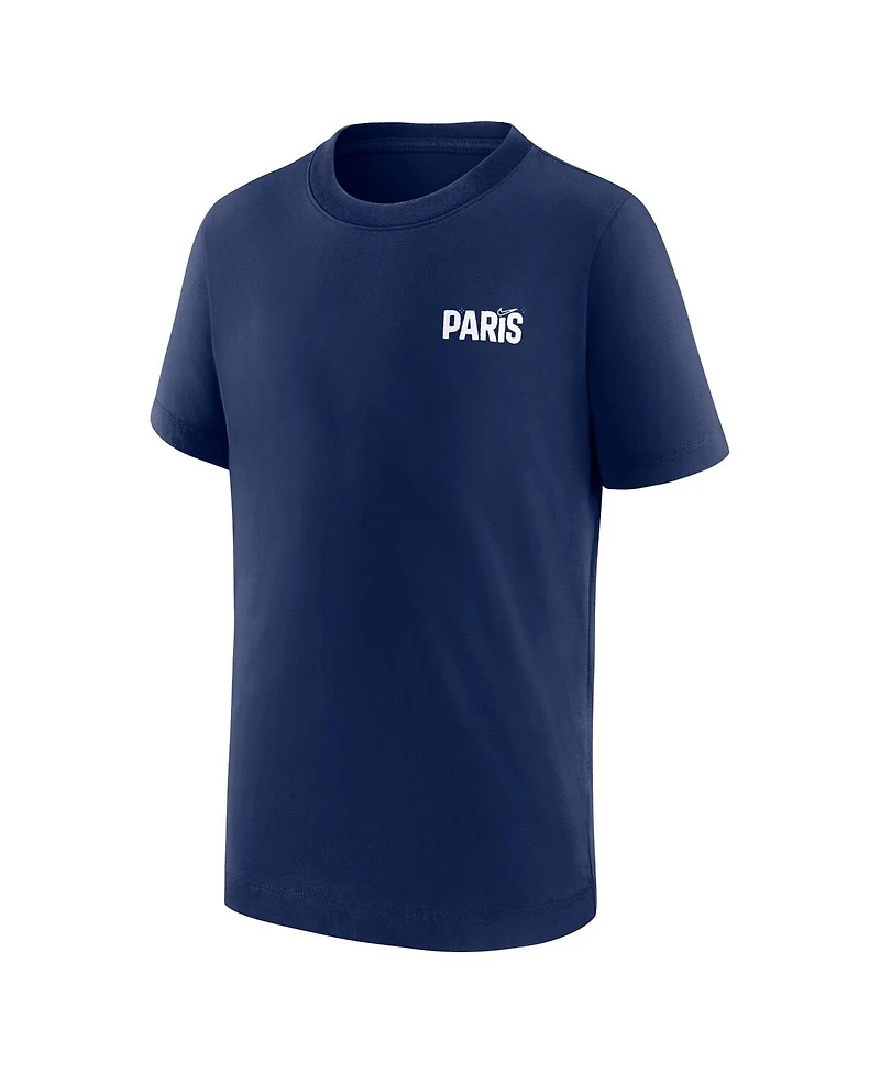 Nike Big Boys and Girls Navy Paris Saint-Germain Photo T-Shirt