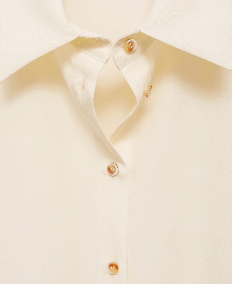 Mango Women's Short-Sleeved Lyocell Shirt
