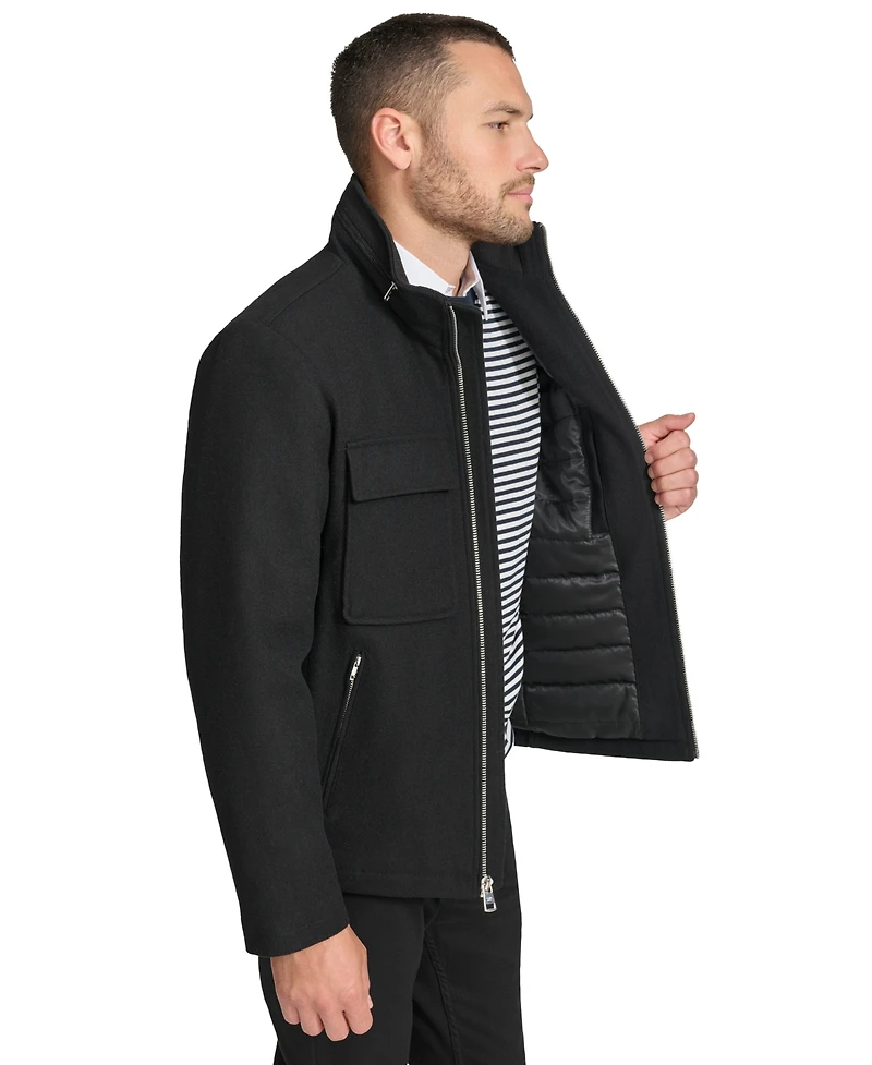 Calvin Klein Men's Hipster Full-Zip Jacket with Zip-Out Hood