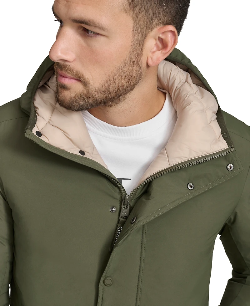Calvin Klein Men's Ripstop Hooded Puffer Jacket