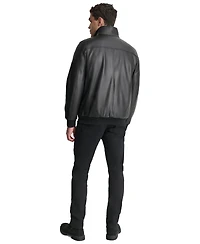 Dkny Men's Smooth Faux-Leather Bomber Jacket