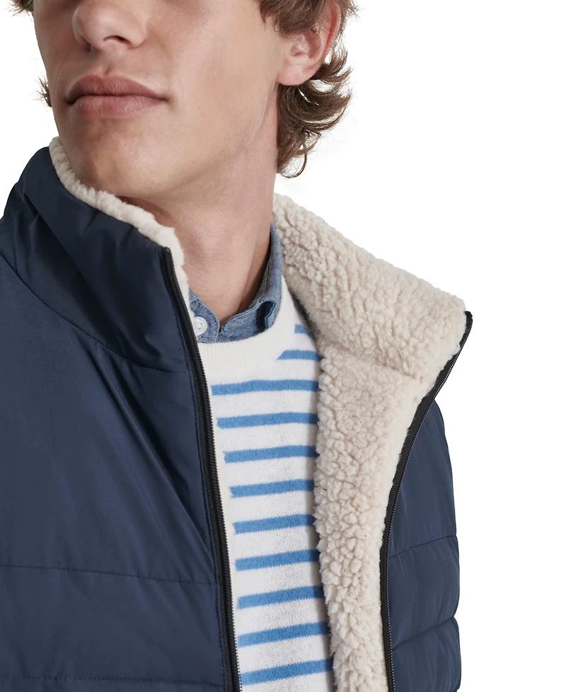 Dkny Men's Quilted Fleece-Lined Full-Zip Puffer Jacket