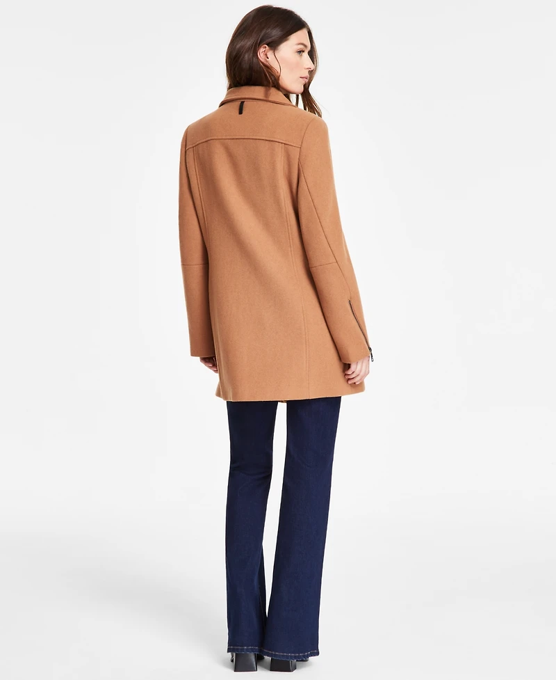 Dkny Women's Asymmetrical Zip Coat