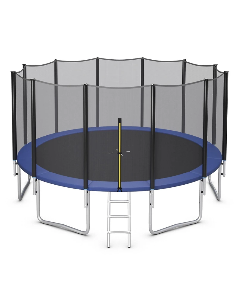 Inolait 16 Feet Outdoor Trampoline Bounce Combo with Safety Closure Net Ladder