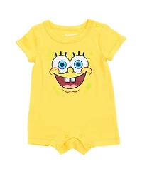 SpongeBob SquarePants Baby Boys Romper and Hat Newborn to