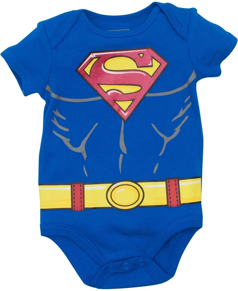 Justice League Baby Boys Batman Superman The Flash Aquaman 5 Pack Costume Bodysuits Newborn to