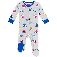 Baby Shark Boys Pinkfong 2 Pack Zip Up Sleep N' Play Coveralls