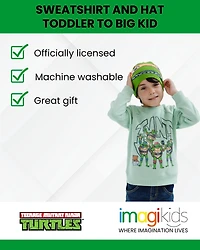 Teenage Mutant Ninja Turtles Toddler Boys Fleece Sweatshirt and Hat