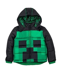 Minecraft Boys Zip Up Winter Coat Puffer Jacket