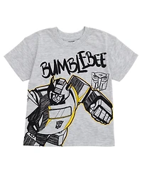 Transformers Boys Bumblebee Optimus Prime Graphic T-Shirt & Mesh Shorts Outfit Set to