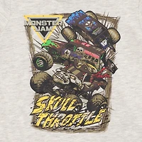 Monster Jam Boys Son-uva Digger Zombie Grave Digger Cosplay T-Shirt and Mesh Shorts Outfit Set to