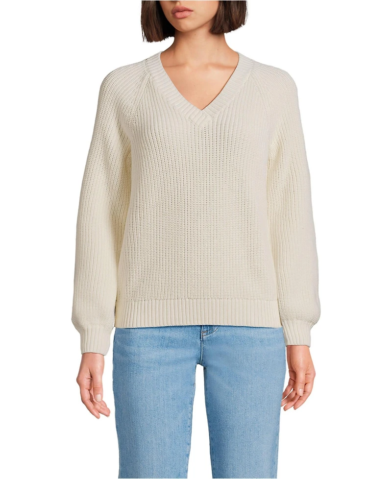Lands' End Women's Drifter Balloon Sleeve Sweater