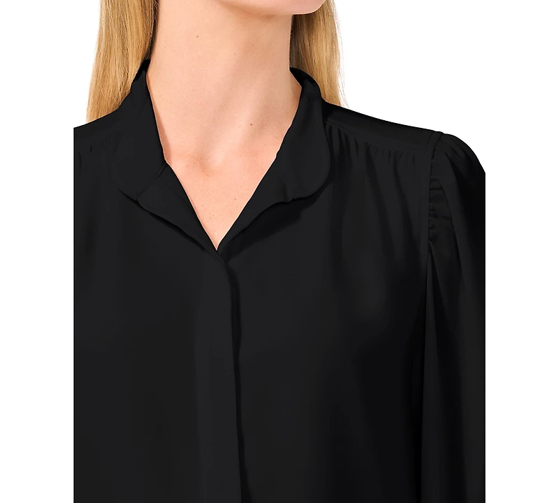 CeCe Women's Stand-Collar Long-Sleeve Blouse