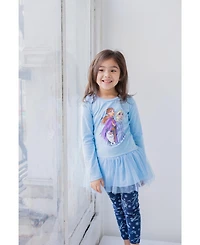 Frozen Toddler Girls Peplum T-Shirt and Leggings Outfit Set