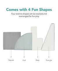Best Choice Products 4-Piece Kids Climb & Crawl Soft Foam Block Playset Structures for Child Development