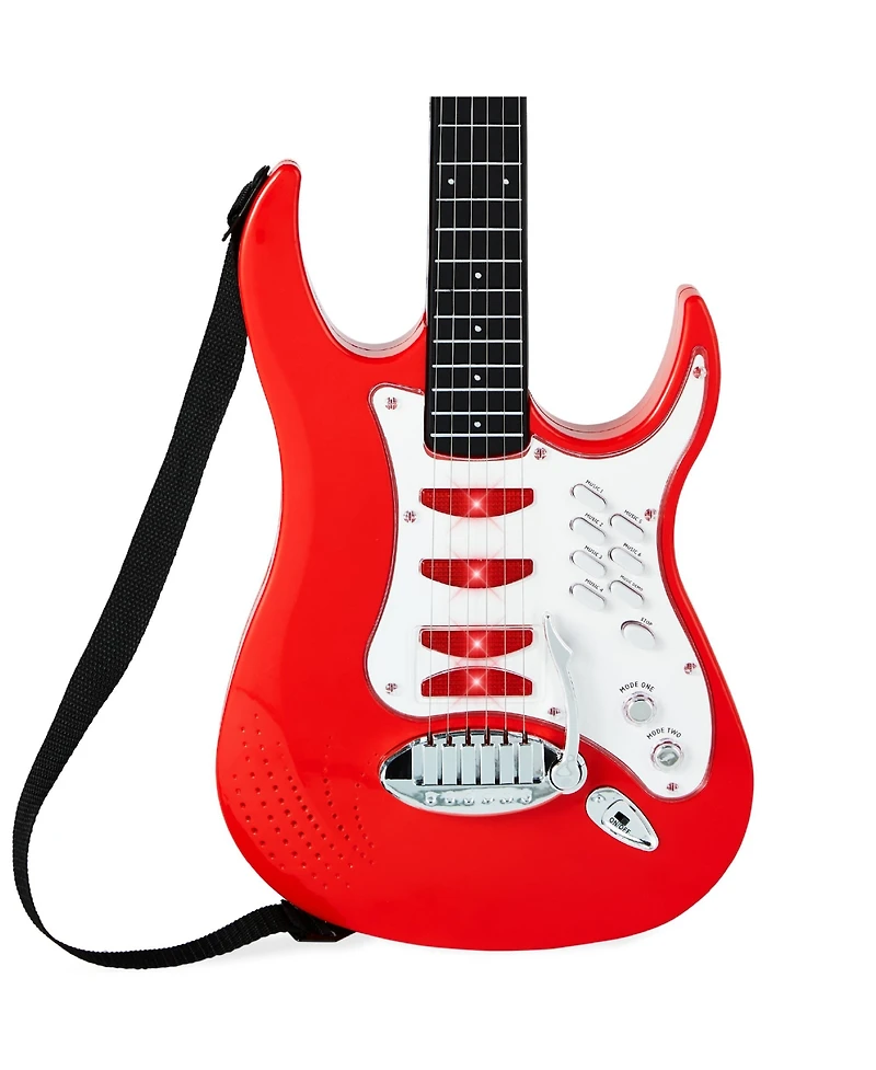 Best Choice Products Kids Electric Musical Guitar Toy Play Set w/ 6 Demo Songs, Whammy Bar, Microphone, Amp, Aux