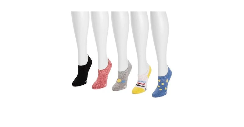 Muk Luks Women's Set of 5 Pickleball No Show Socks