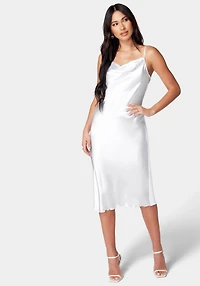 Bebe Women's Satin Midi Slip Dress