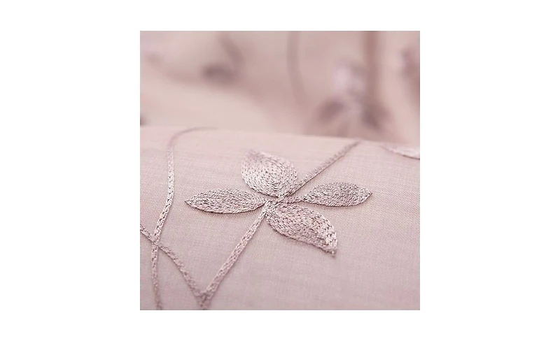 Chanasya Premium Embroidered Vine Curtains - Sheer for Living Room, Bedroom, Kitchen 52" x 108" White, 2 Panels