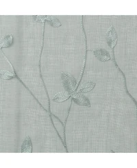 Chanasya Premium Embroidered Vine Curtains - Sheer for Living Room, Bedroom, Kitchen 52" x 108" White, 2 Panels