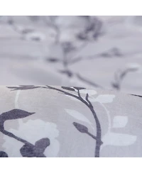 Chanasya Premium 2-Panel Floral Textured Sheer Curtain Panels - 3-in-1 Back Tab, Rod Pocket