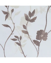 Chanasya Premium 2-Panel Floral Textured Sheer Curtain Panels - 3-in-1 Back Tab, Rod Pocket