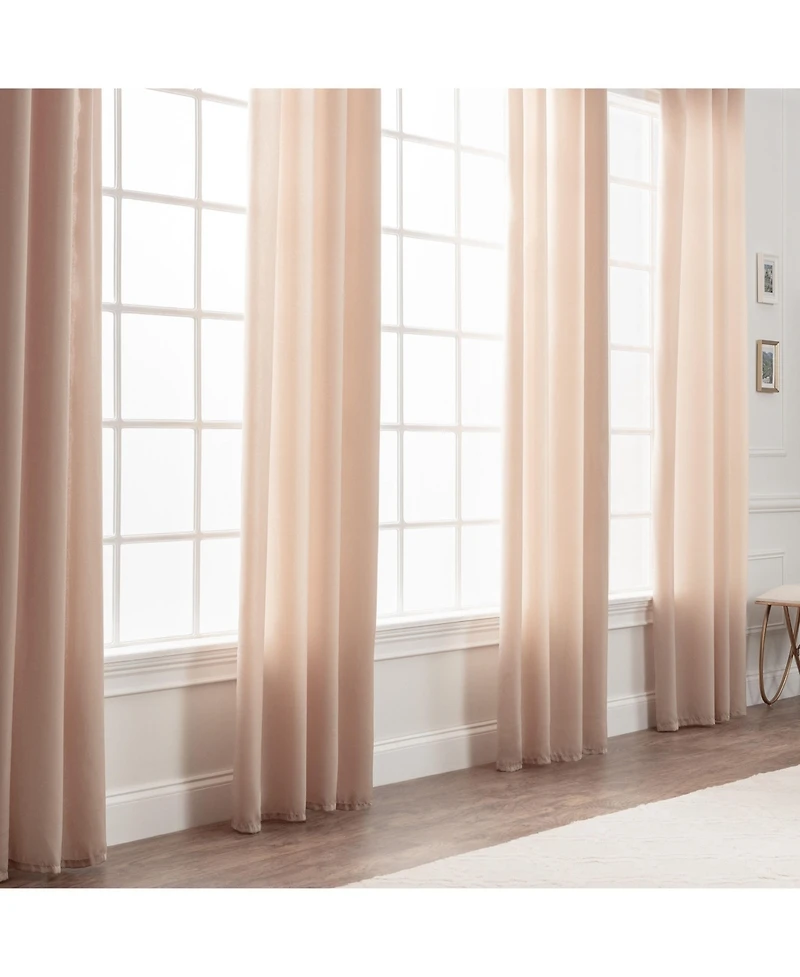 Chanasya Premium Beige Silky Velvet Textured Sheer Curtains