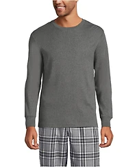 Lands' End Men's Knit Rib Crewneck Pajama Shirt