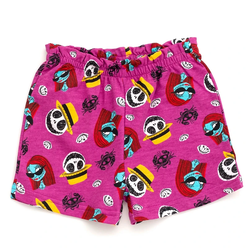 Nightmare Before Christmas Little Girls Tank Top and French Terry Shorts to