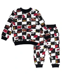 Disney Boys Lion King Toy Story Cars French Terry Sweatshirt and Jogger Pants Outfit Set to (2T - 10-12)