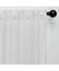 Chanasya Premium 2-Panel Diamond Textured Semi Sheer Curtain Panels - 3-in-1 Back Tab, Rod Pocket