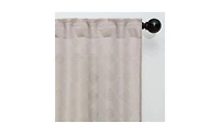 Chanasya Premium 2-Panel Diamond Textured Semi Sheer Curtain Panels - 3-in-1 Back Tab, Rod Pocket