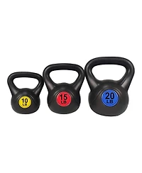 BalanceFrom Fitness BalanceFrom Kettlebell Fitness Exercise Weights, Set of 3, 10, 15, and 20 Pounds