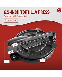 Victoria Cast Iron Tortilla Press 6.5 In Seasoned