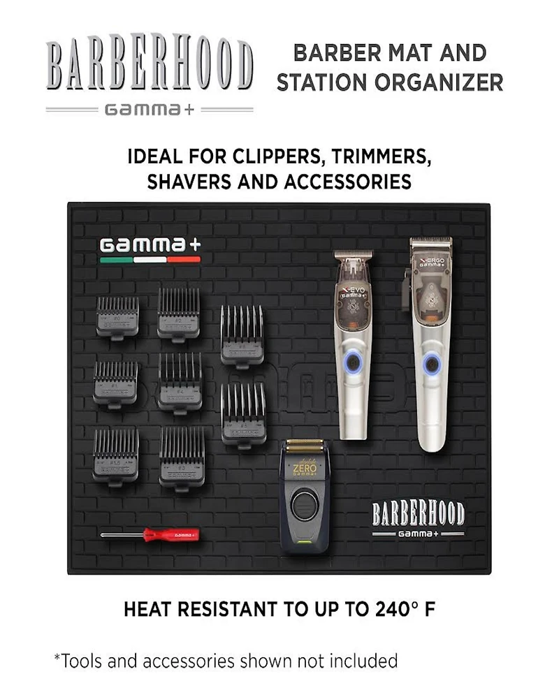 StyleCraft Professional Heat Resistant Barber Mat and Station Organizer