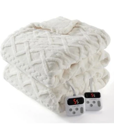 Caromio Sherpa Electric Heated Blanket With Dual Control