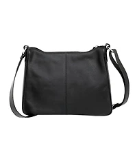 Ladies Leather Medium Multi Zip Crossbody Bag
