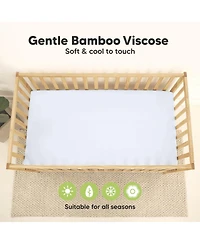 KeaBabies Waterproof Crib Sheets for Boys, Girls, 2pk Baby Fitted Sheet, Mattress Protector