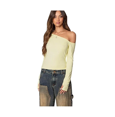 Edikted Womens Swan Asymmetric Top