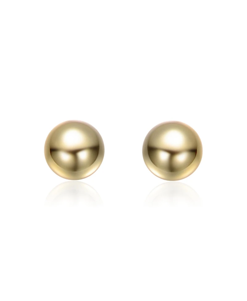 GigiGirl 14K Gold Plated Round Ball Stud Earrings