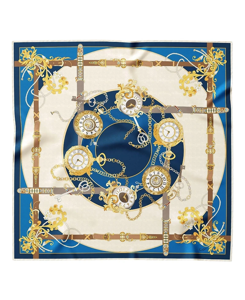 Moment Time - Hand Rolled Silk Foulard for Women